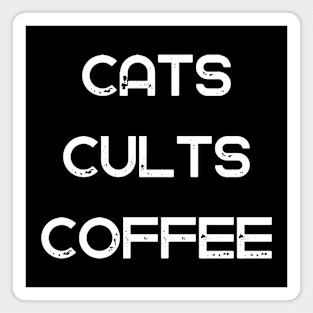 Cats Cults Coffee in Black Magnet